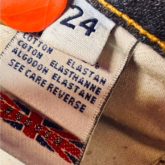 Hudson Jeans Colin Low Rise Skinny Dark Wash "Bea" Denim Flap Back Pockets SZ 24 - Picture 9 of 16